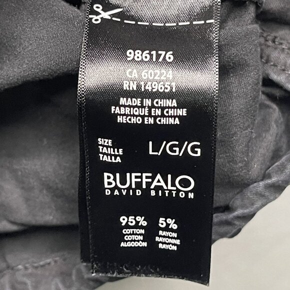 Buffalo David Bitton Black Hooded Military Utility Jacket L/G - Picture 3 of 8